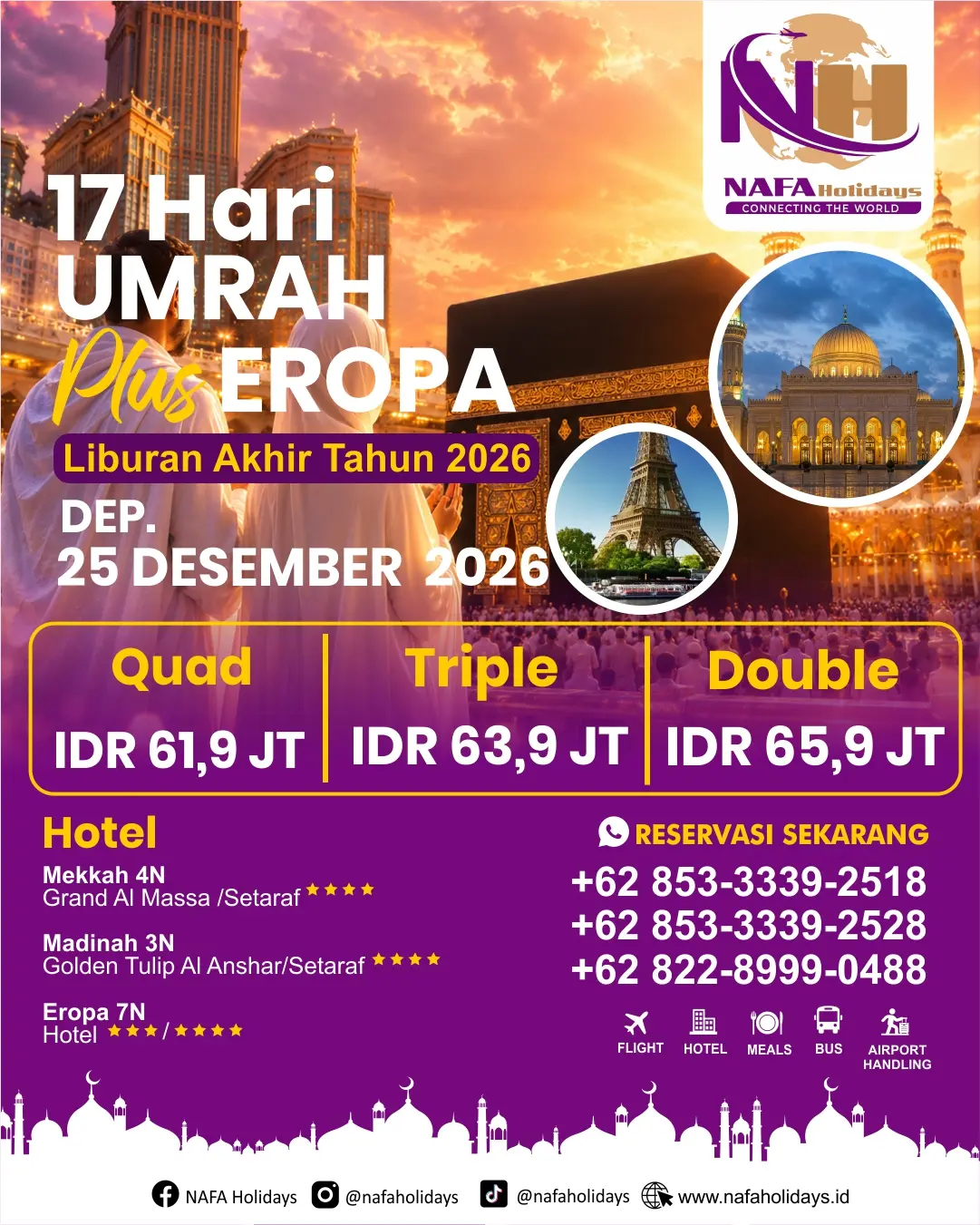 Umrah plus eropa libur tahun baru 2026
